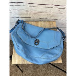Aimee Kestenberg Blue Leather Shoulder Bag
